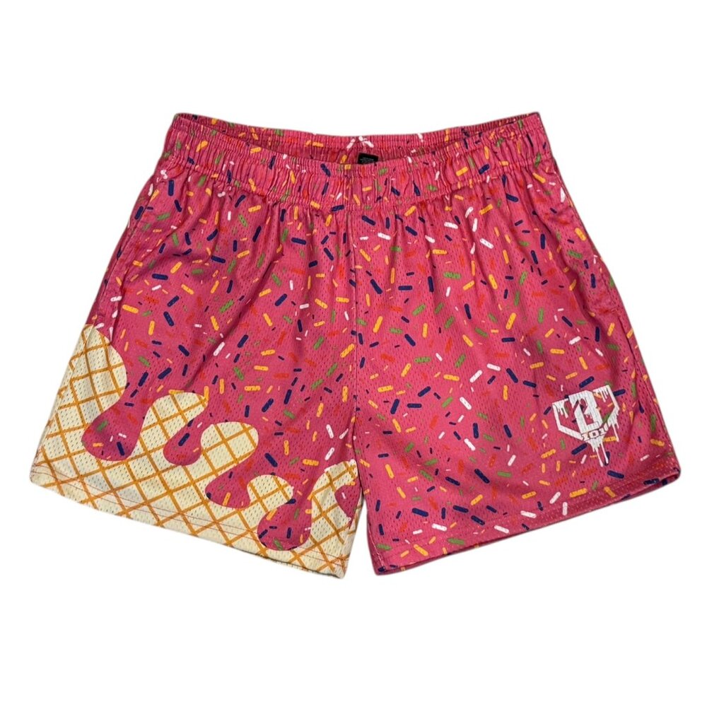 Baseball Lifestyle 101 Pink Ice Cream Shorts - Men's Medium - EUC